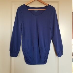 Pendleton Royal Blue Blouse Cinched Waist Sz Large